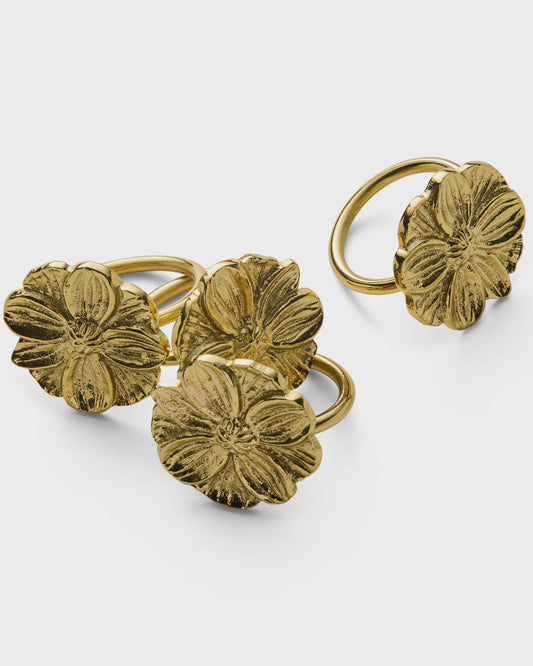Kip & Co - Daisy Brass Napkin Rings