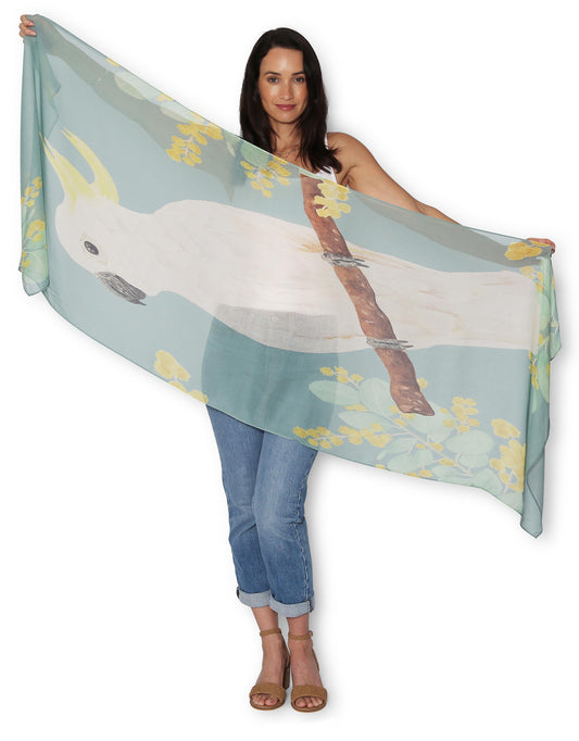 The Artists Label - Viscose Scarf Cockatoo and Wattle