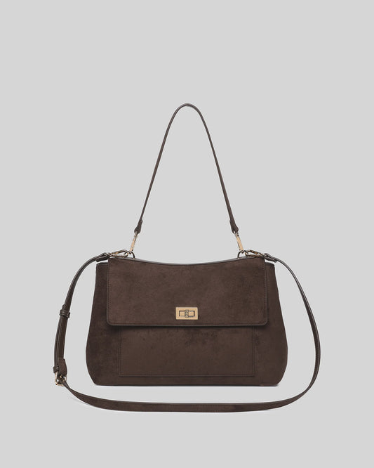 Louenhide - Arden Suedette Bag | Chocolate - The Ivy Room Adelaide