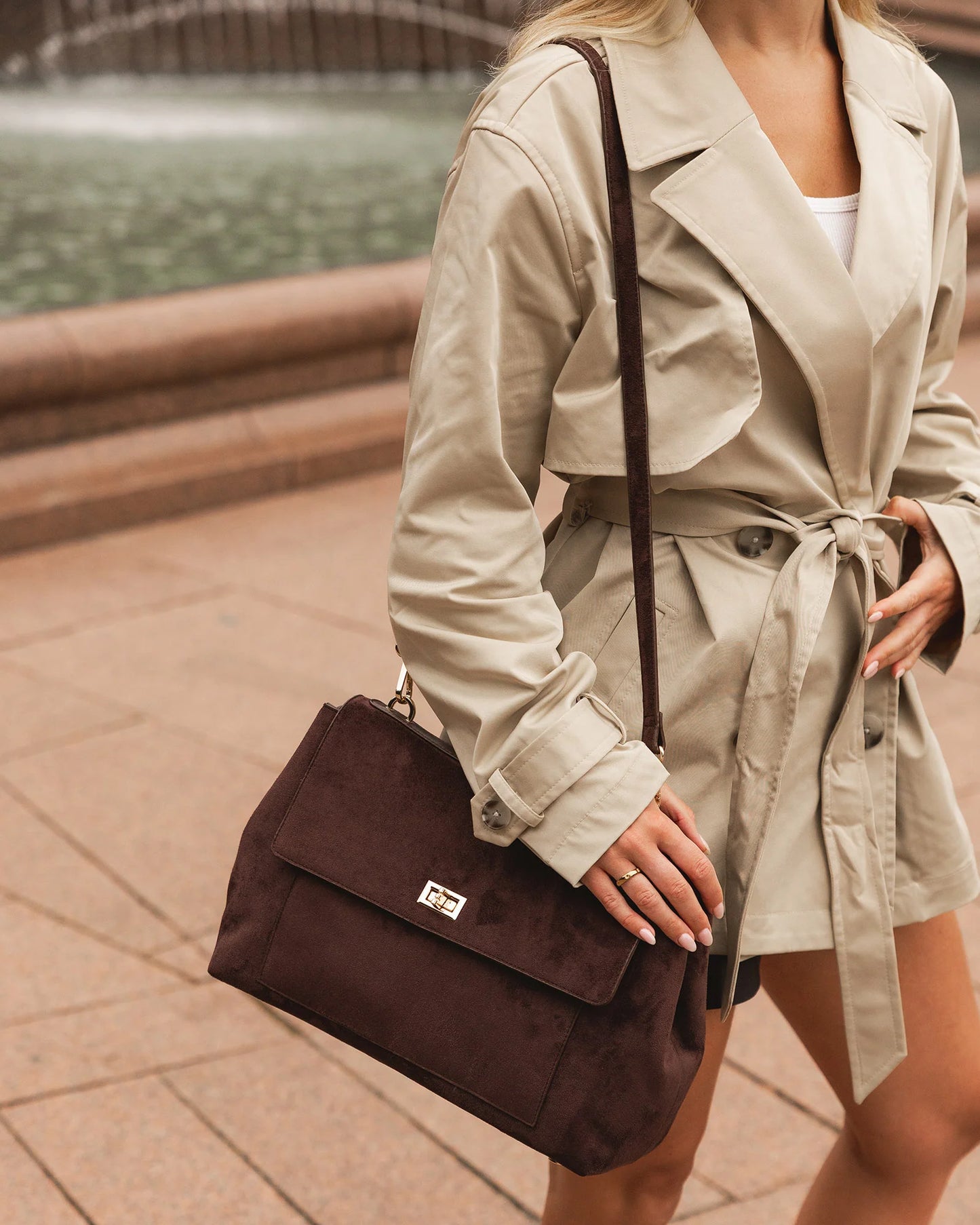 Louenhide - Arden Suedette Bag | Honey - The Ivy Room Adelaide