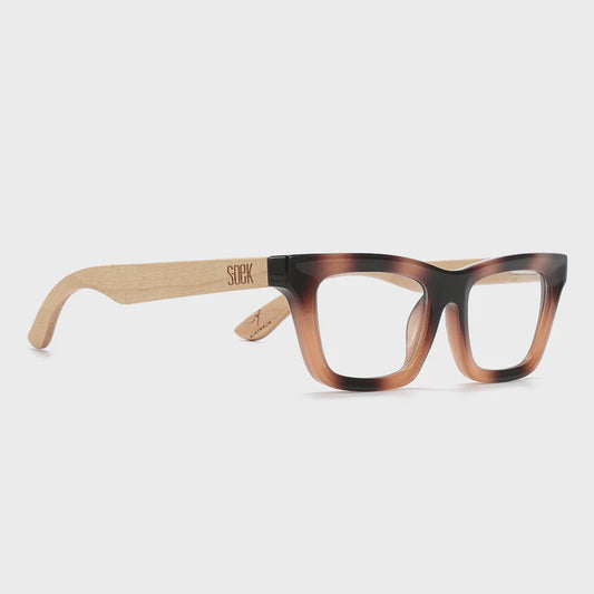 Soek - Sydney Coastal Caramel Wooden Magnifying Blue Light Reader - The Ivy Room Adelaide