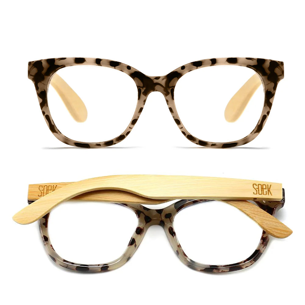 Soek - Lila Grace Ivory Tortoise Wooden Magnifying Blue Light Reader - The Ivy Room Adelaide