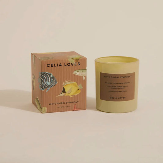 Celia Loves - 80hr Candle | White Floral Symphony