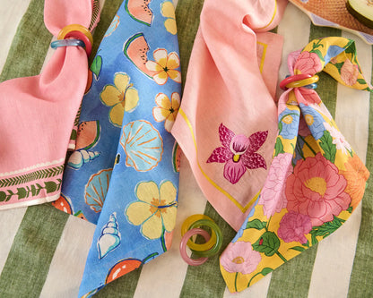 Kip & Co - Flower Chain Embroidered 4P Napkin Set