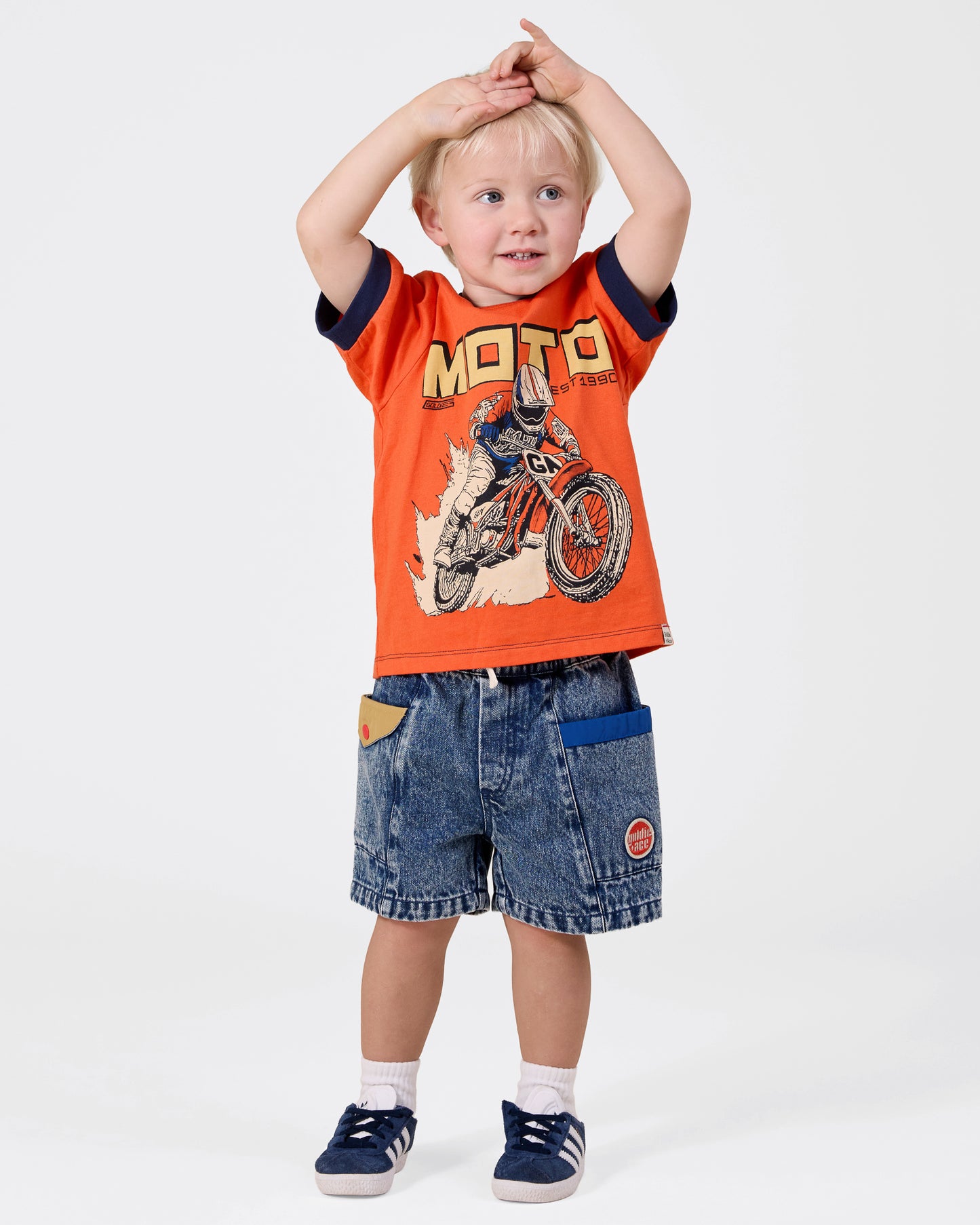 Goldie + Ace - Vintage Denim Short | Colour Block