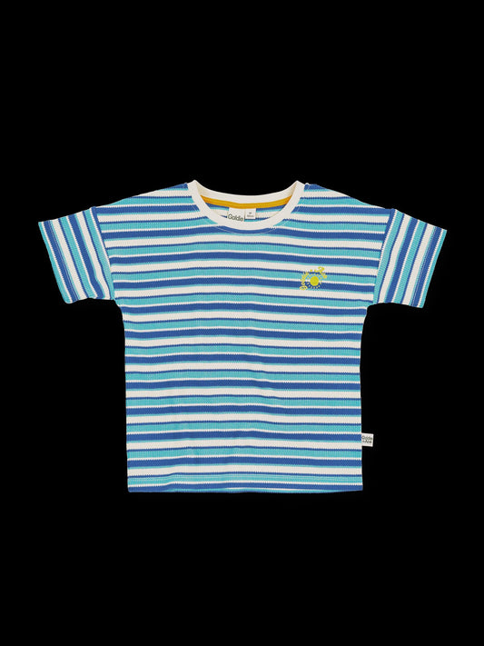 Goldie + Ace - Waffle Stripe T-Shirt Blue