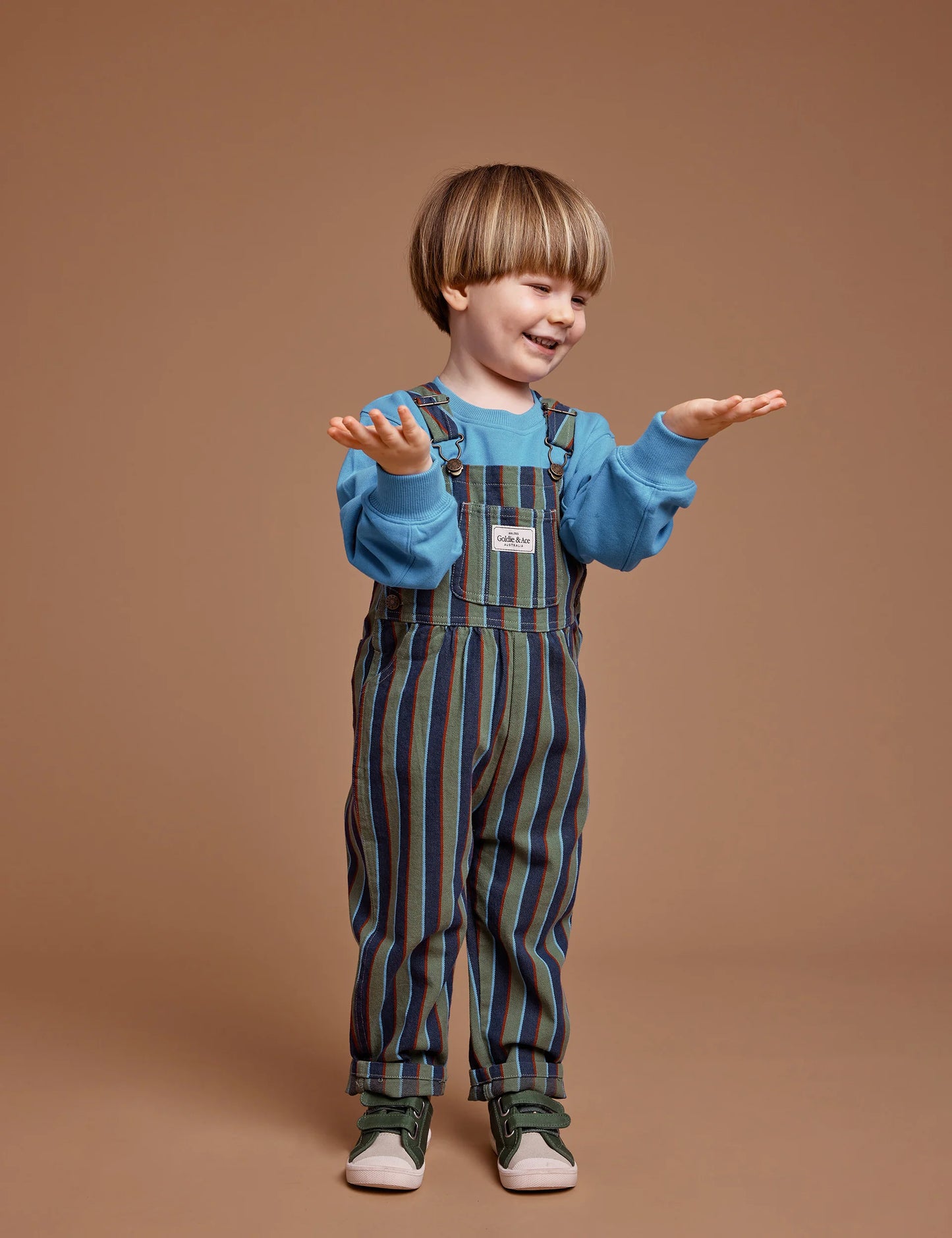 Goldie + Ace - Ace Twill Overalls Heritage Stripe