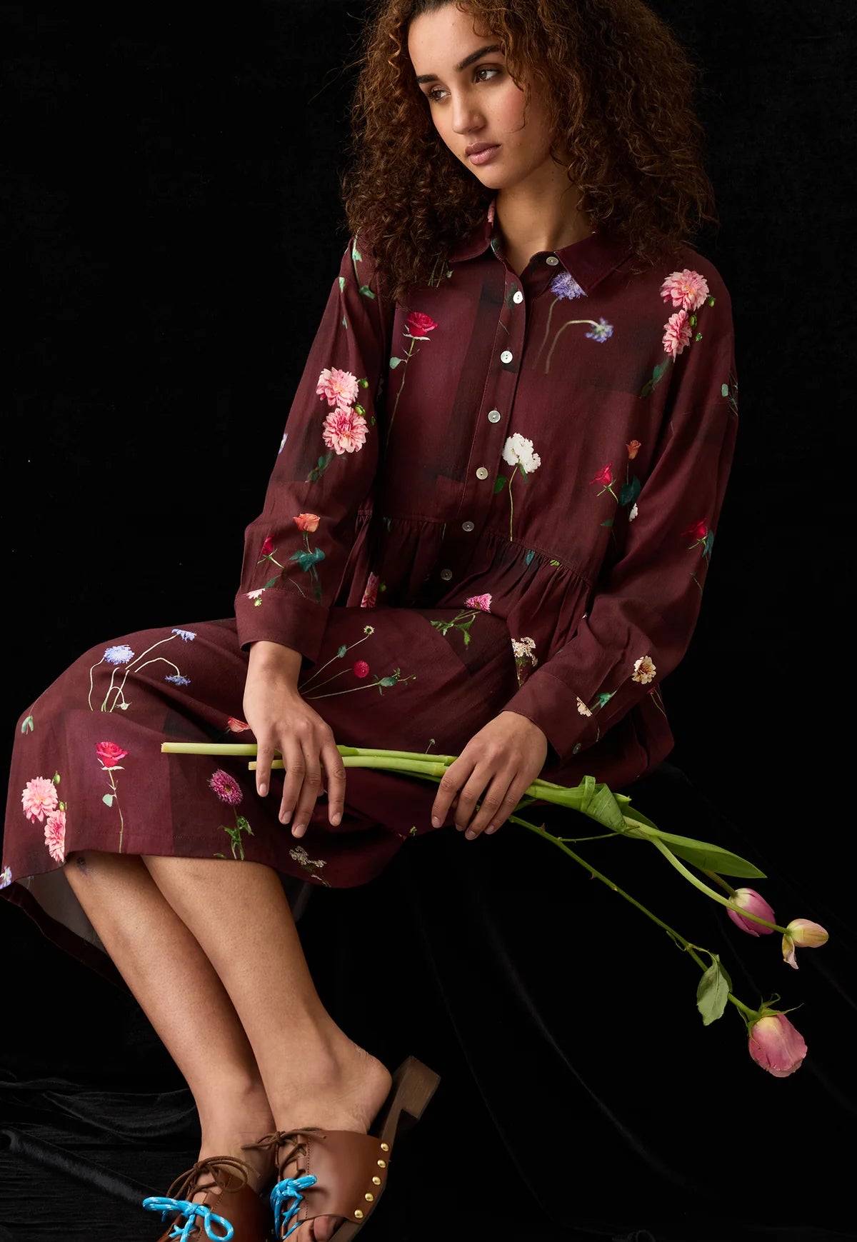 Nancybird - Alla Dress Bloom Tile