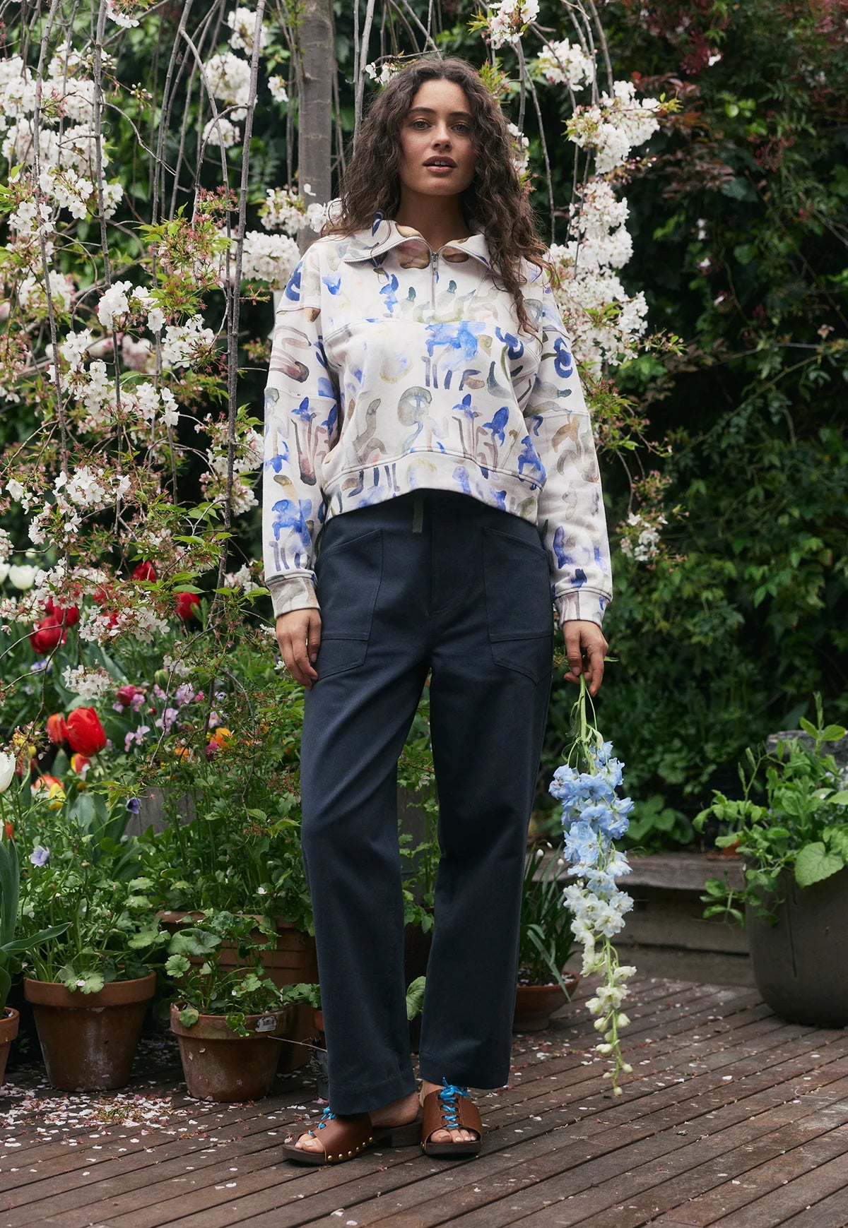 Nancybird - Sera Pant Deep Blue - The Ivy Room Adelaide