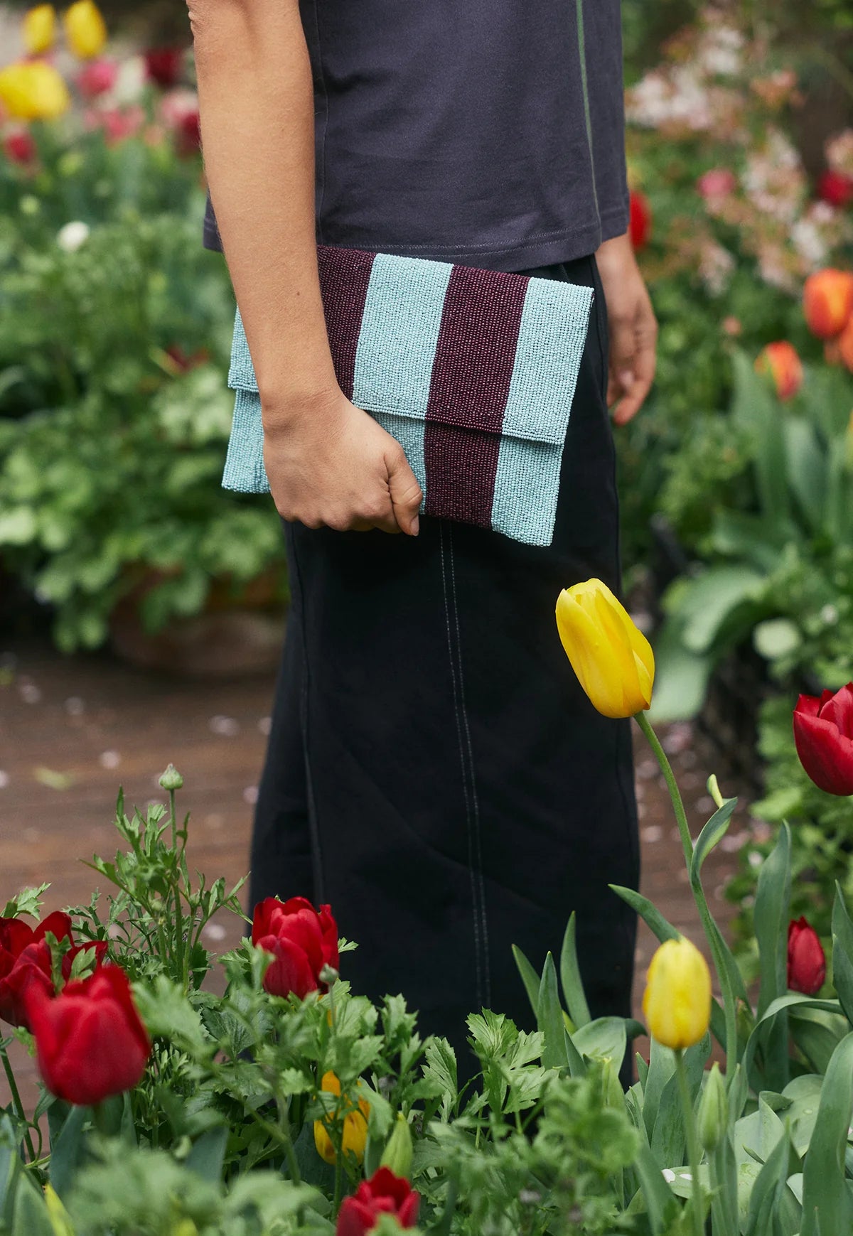 Nancybird - Fold Clutch Beaded Stripe