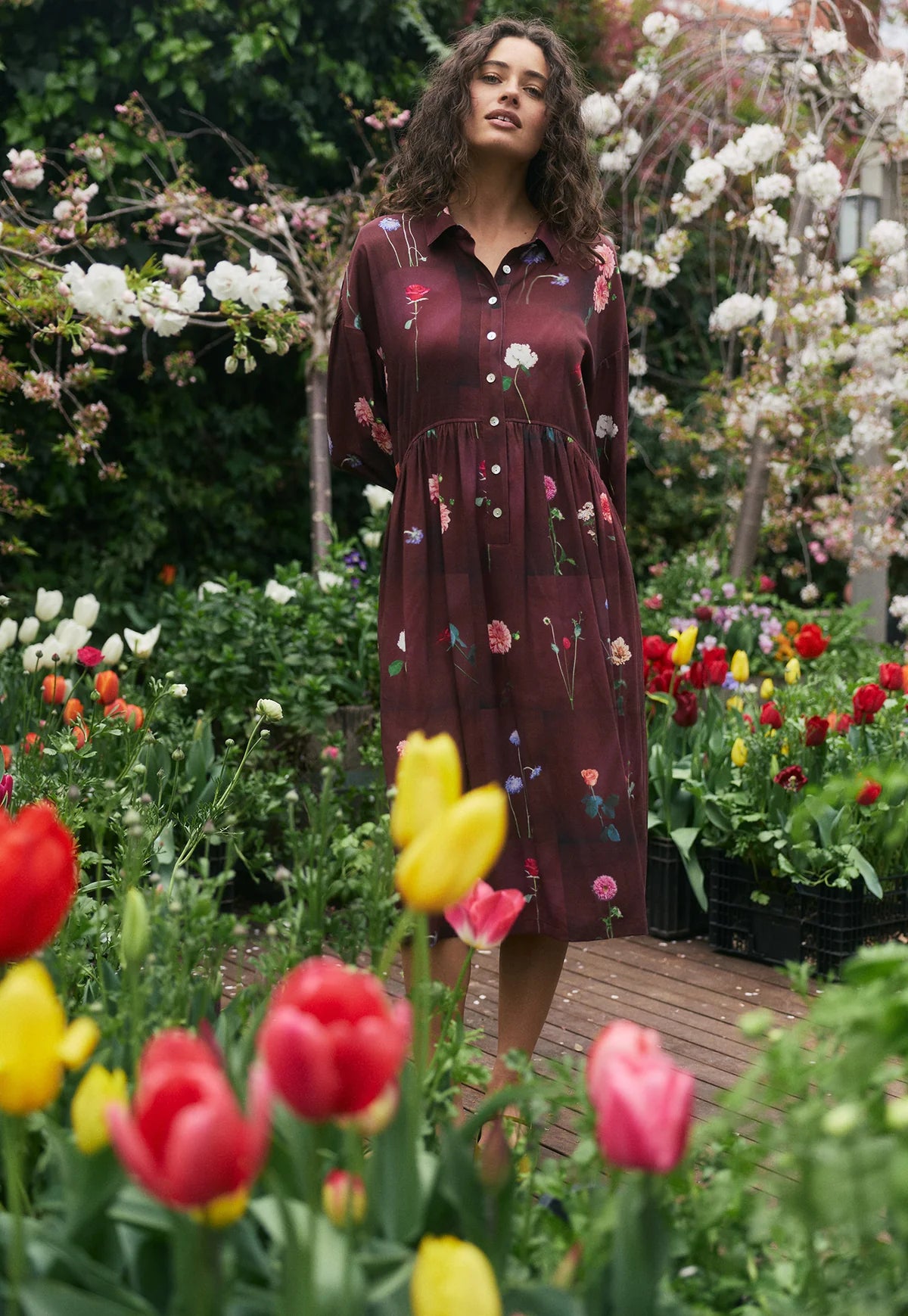 Nancybird - Alla Dress Bloom Tile