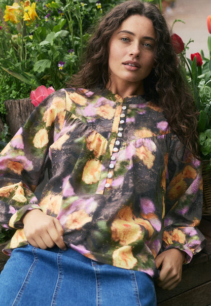 Nancybird - Sierra Blouse Rain Floral