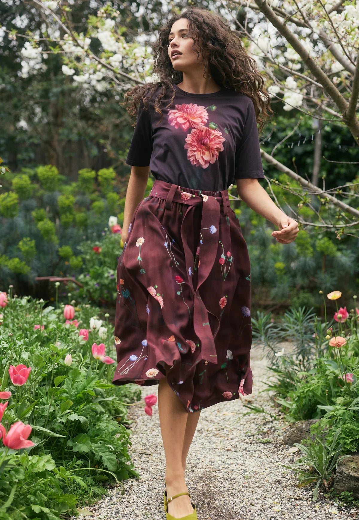 Nancybird - Porcelain Tie Skirt Bloom Tile