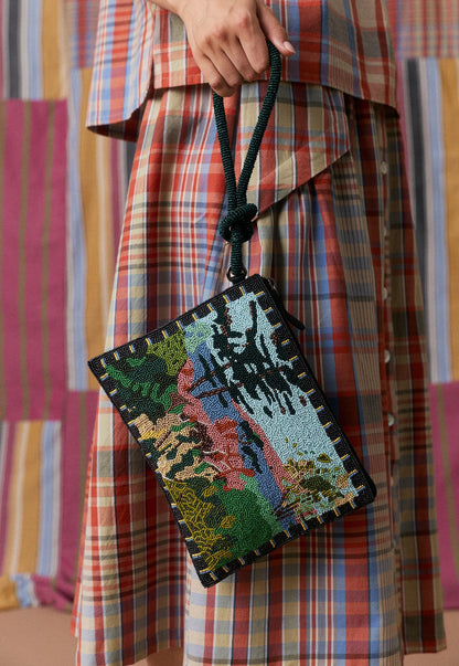 Nancybird - Beaded Line Clutch Pallisades