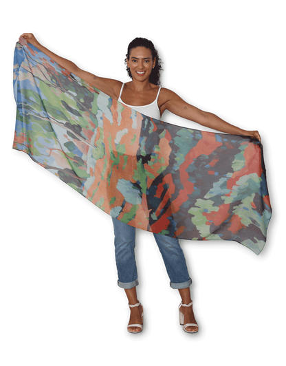 The Artist Label - Viscose Scarf Our Land is a Garden - The Ivy Room Adelaide
