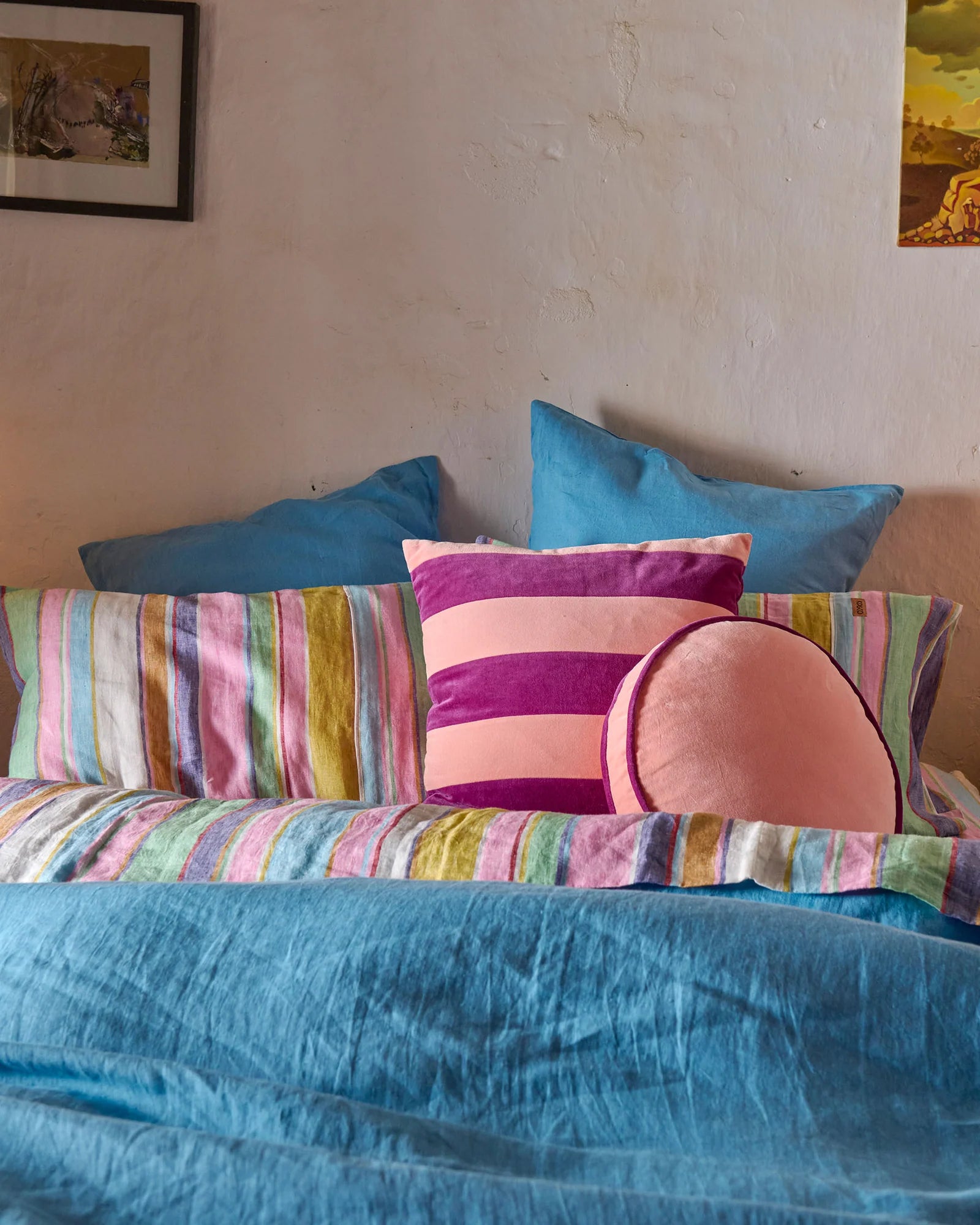 Kip & Co - Plum Jam Velvet Cushion - The Ivy Room Adelaide