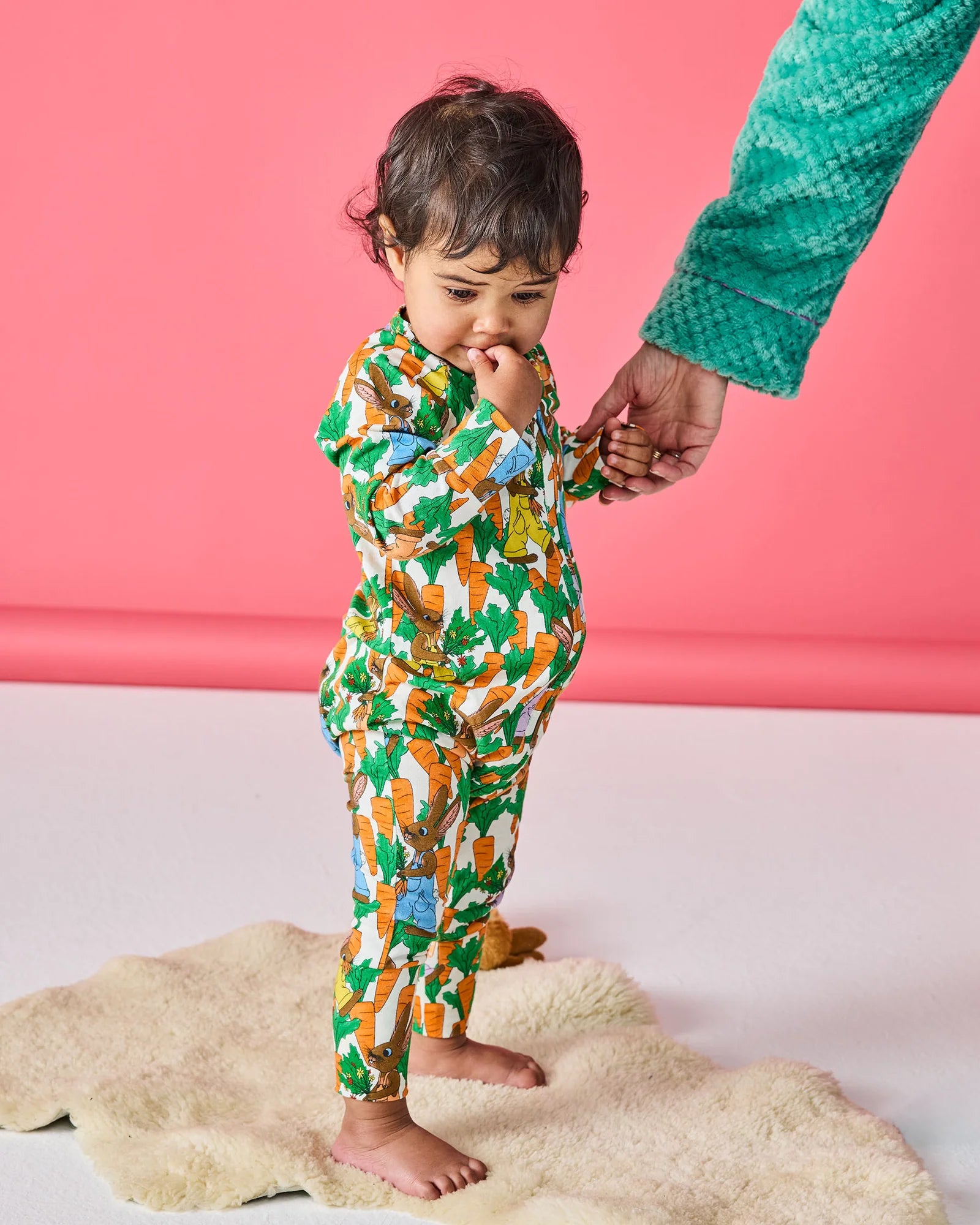 Kip & Co - Carrot Joy Organic Long Sleeve Zip Romper - The Ivy Room Adelaide