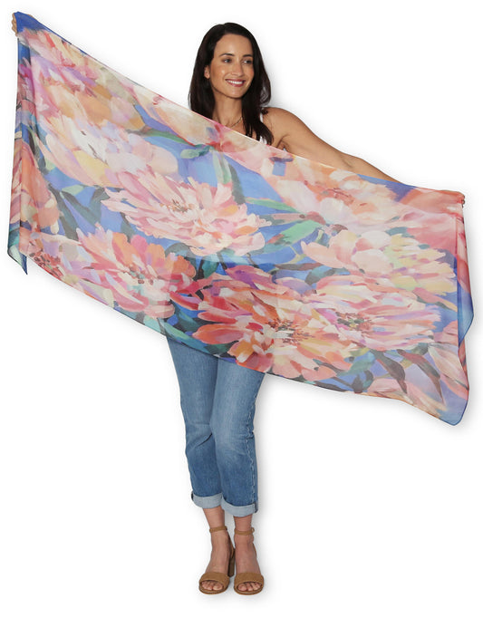 The Artists Label - Viscose Scarf Living Coral