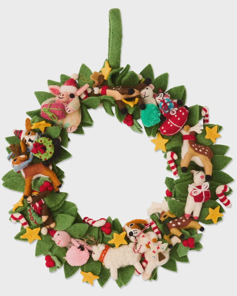 Kip & Co - Felted Wool Christmas Wreath