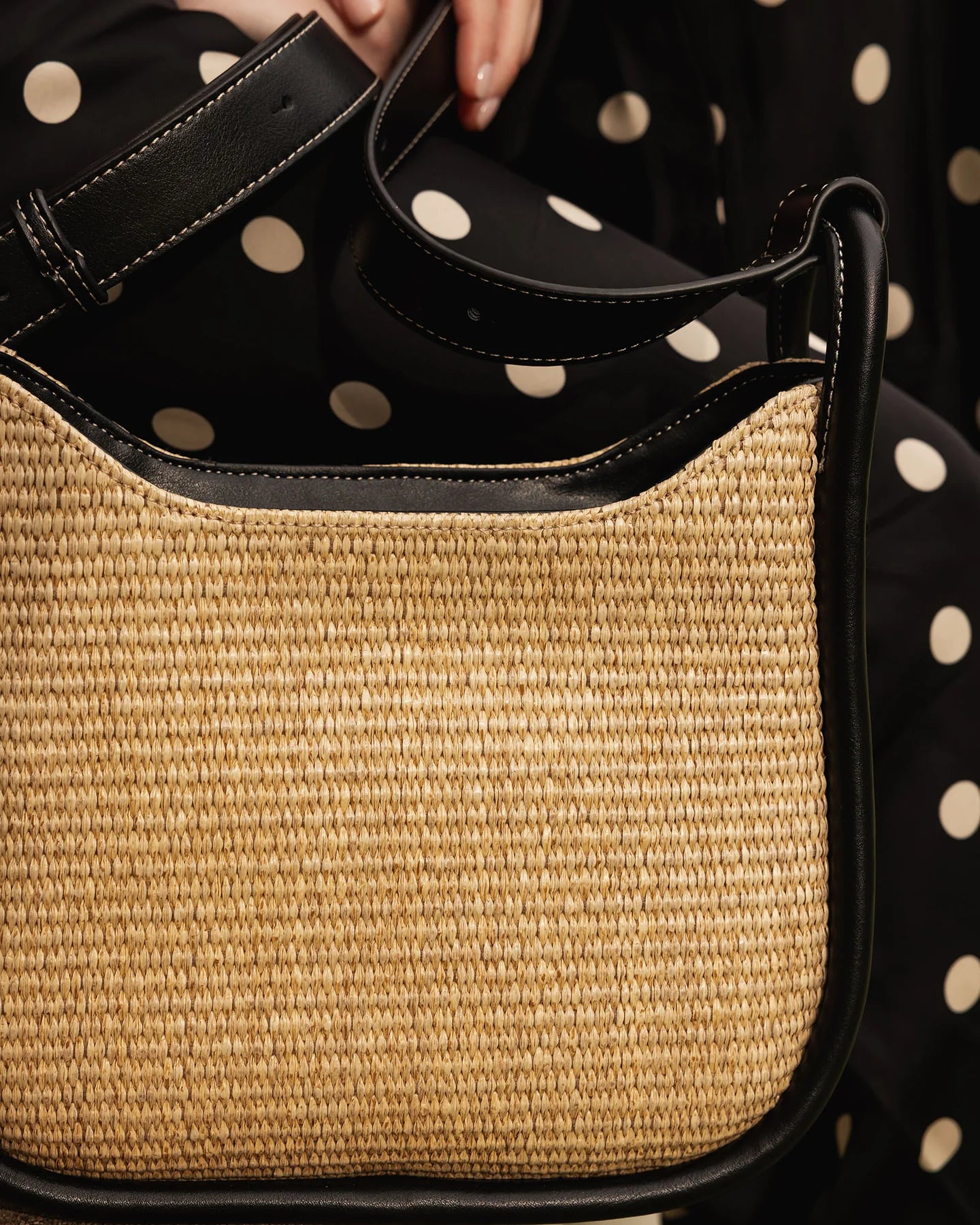 Louenhide - Clare Raffia Shoulder Bag