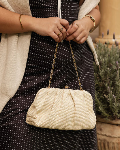 Louenhide - Goldie Raffia Clutch