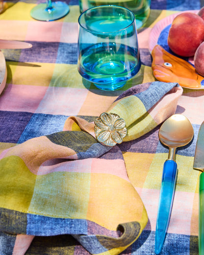 Kip & Co - Daisy Brass Napkin Rings