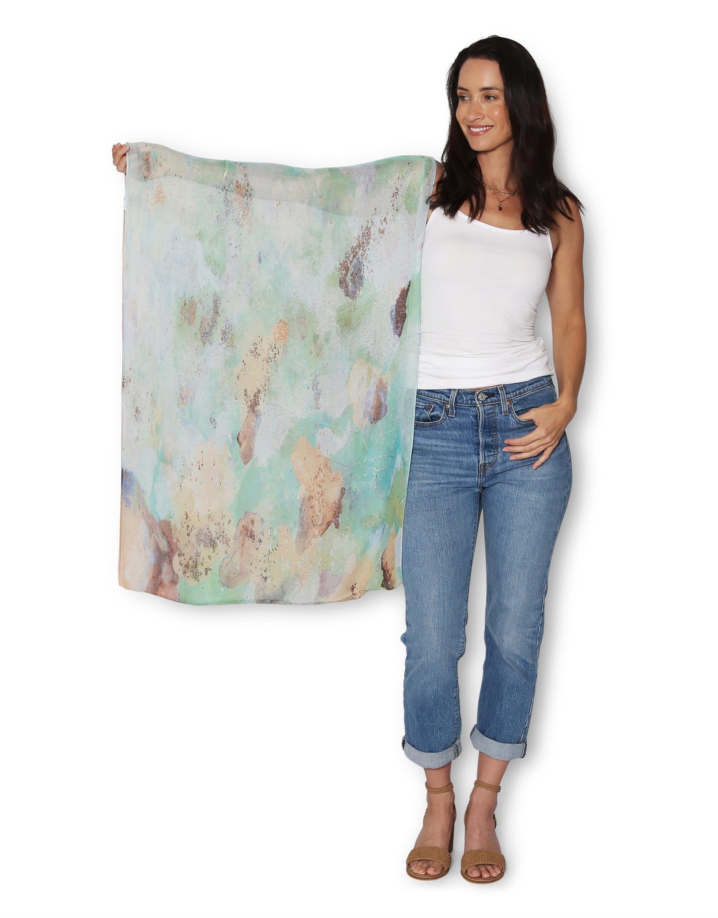 The Artists Label - Viscose Scarf Coastal Whispers in Robe