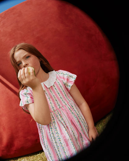 Goldie + Ace - Antique Smocked Dress | Stripe Strawberry