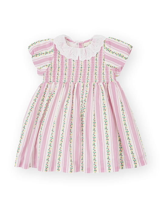 Goldie + Ace - Antique Smocked Dress | Stripe Strawberry