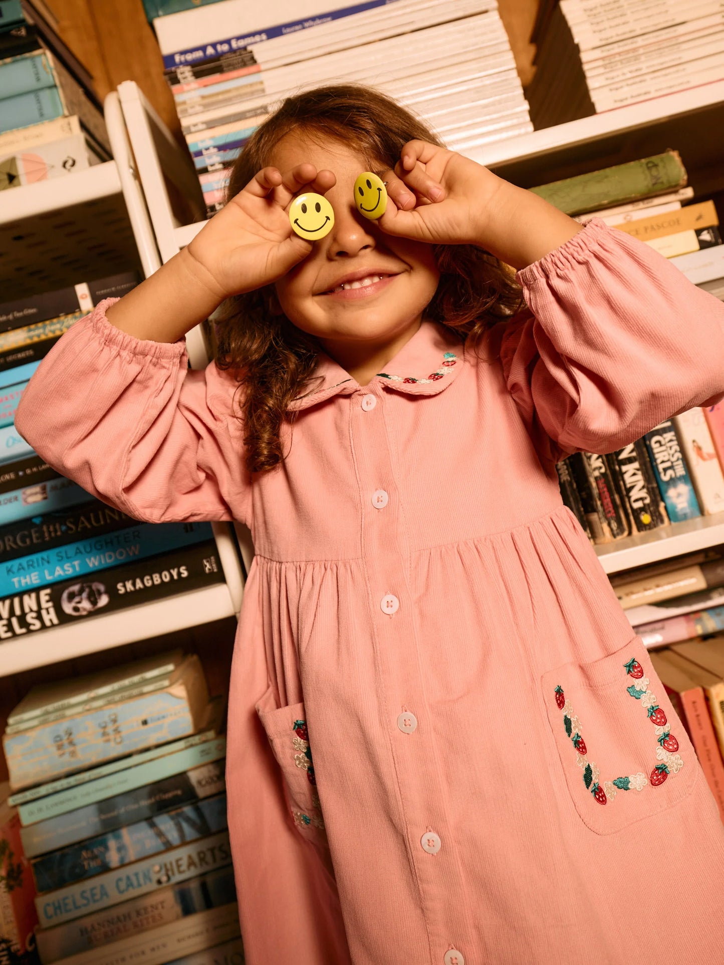 Goldie + Ace - Wild Strawberry Corduroy Dress