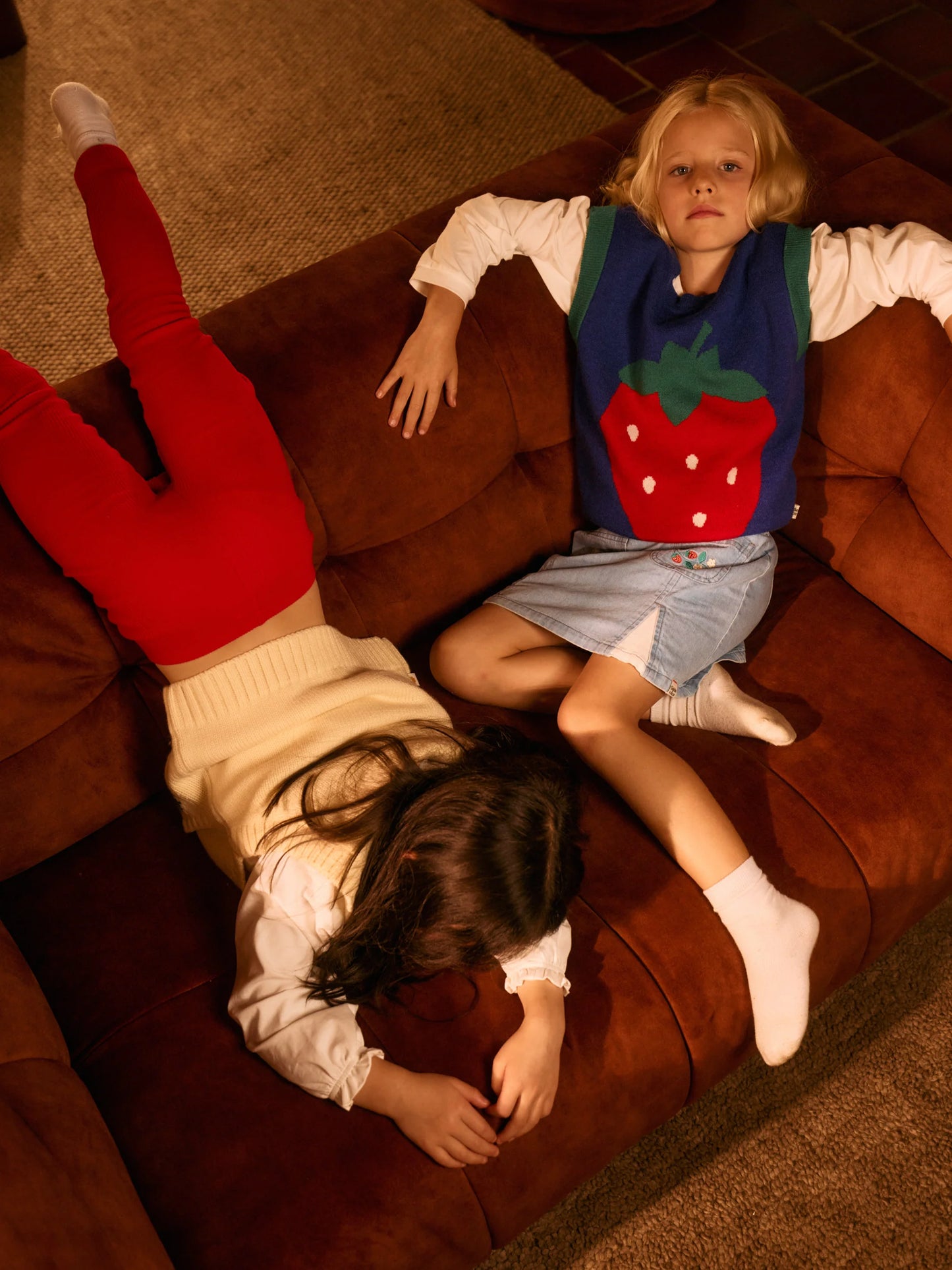 Goldie + Ace - Jumbo Strawberry Knit Vest