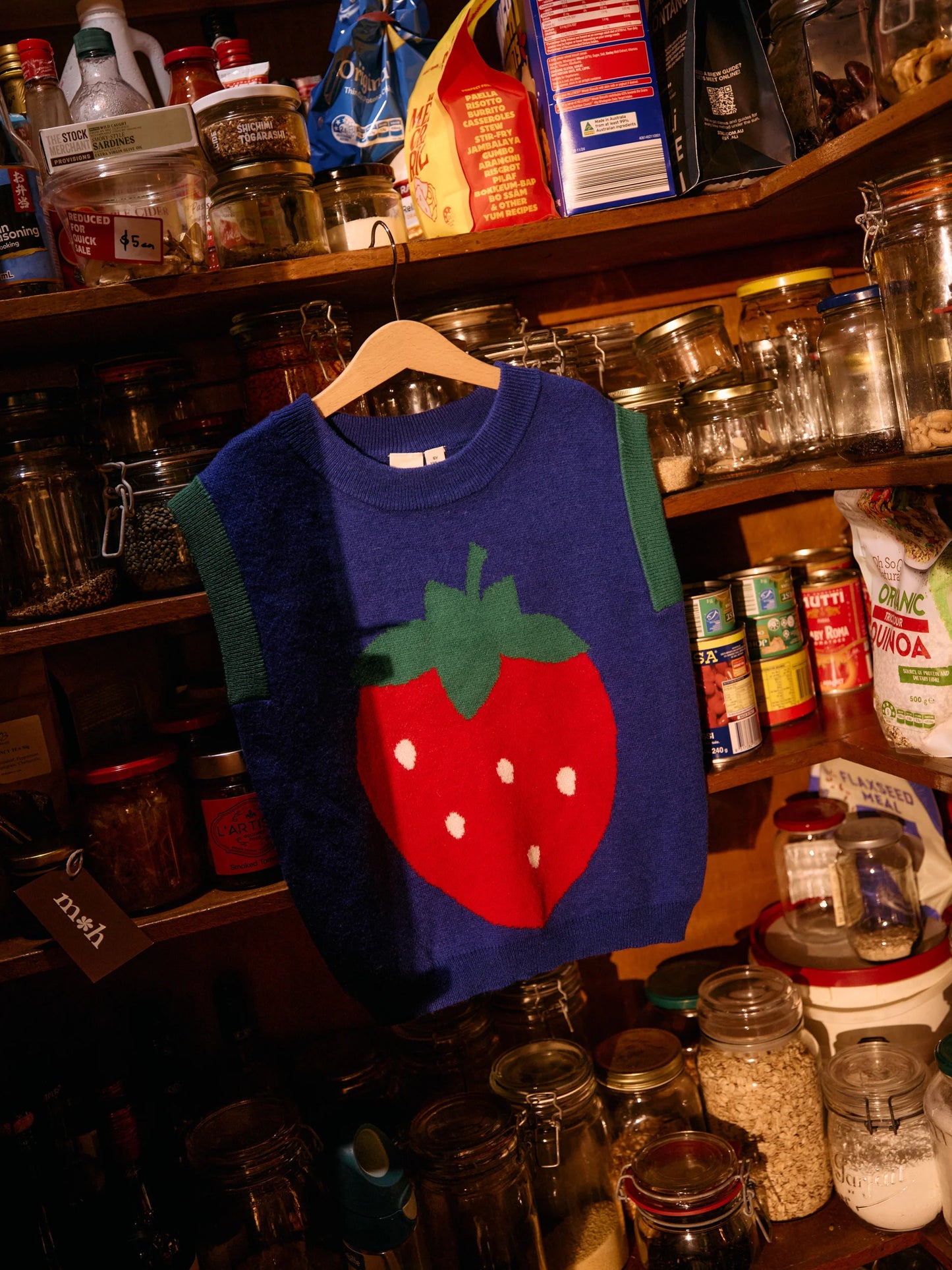 Goldie + Ace - Jumbo Strawberry Knit Vest