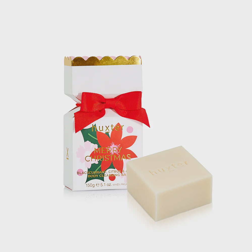 Huxter - White Bon Bon 150gm Body Cleansing Bar Blackcurrant, Citrus & Amber - The Ivy Room Adelaide