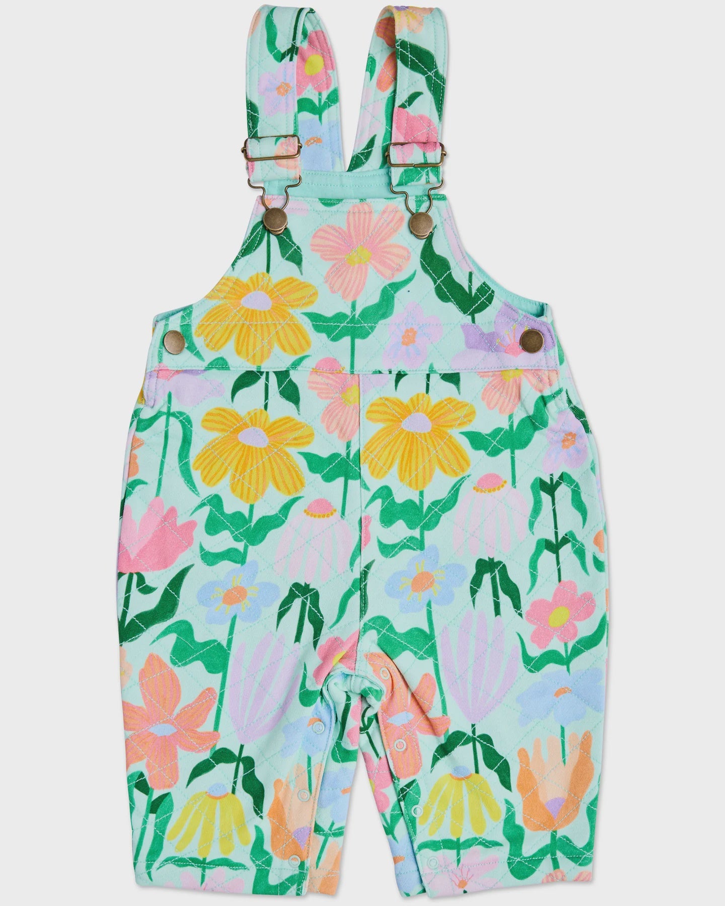 Kip & Co - Popping Flowers Quilted Overalls - The Ivy Room Adelaide