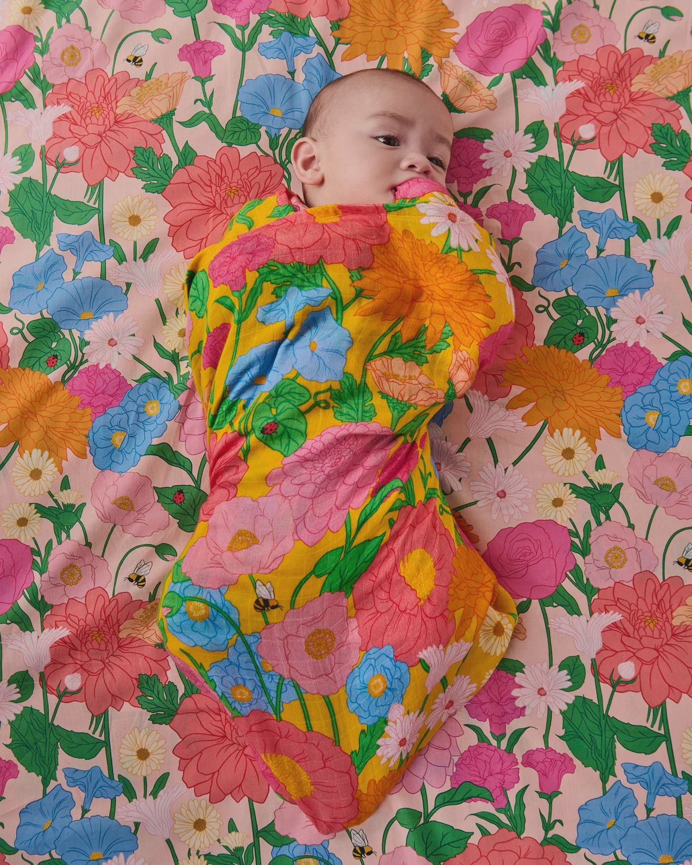 Kip & Co - Follow the Sun Yellow Bamboo Swaddle
