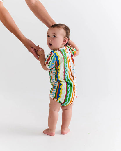 Kip & Co - Beach Patterns Organic Short Sleeve Romper