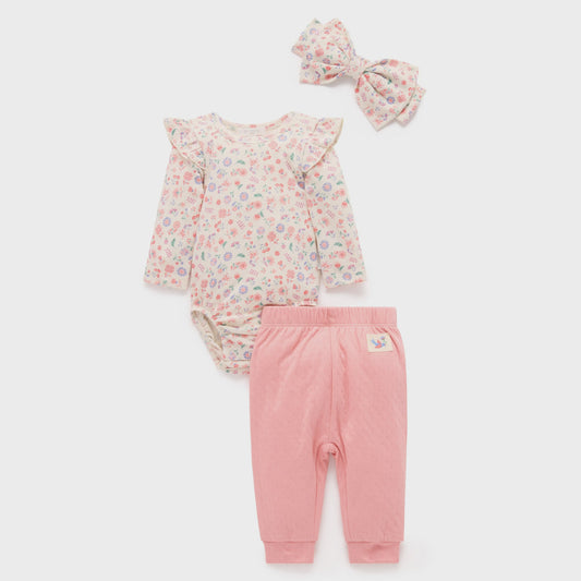 Purebaby - Flor 3 Piece Gift Set