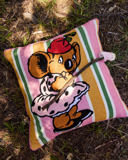 Kip & Co - Nutsy Embroidered Cushion