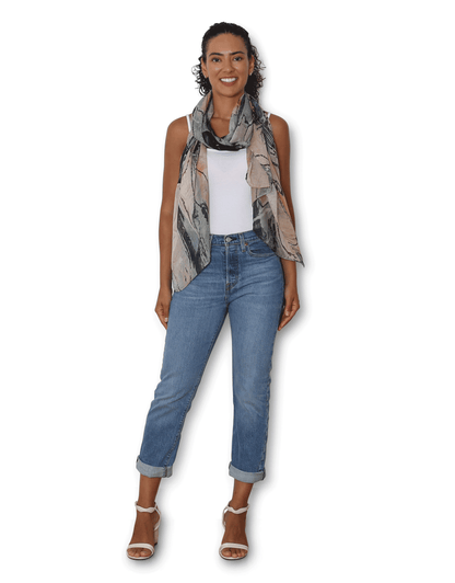 The Artist Label - Viscose Scarf Flowers - The Ivy Room Adelaide