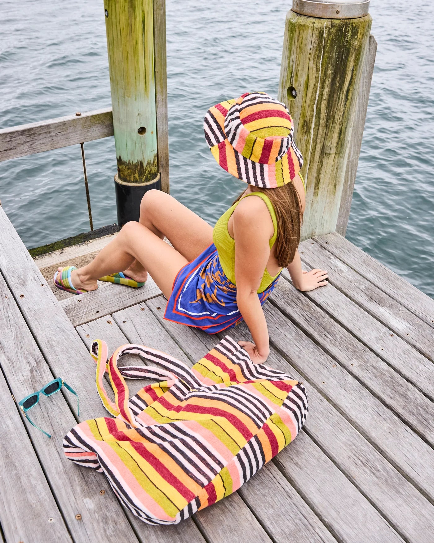 Kip & Co - Casablanca Stripe Terry Oversized Beach Bag