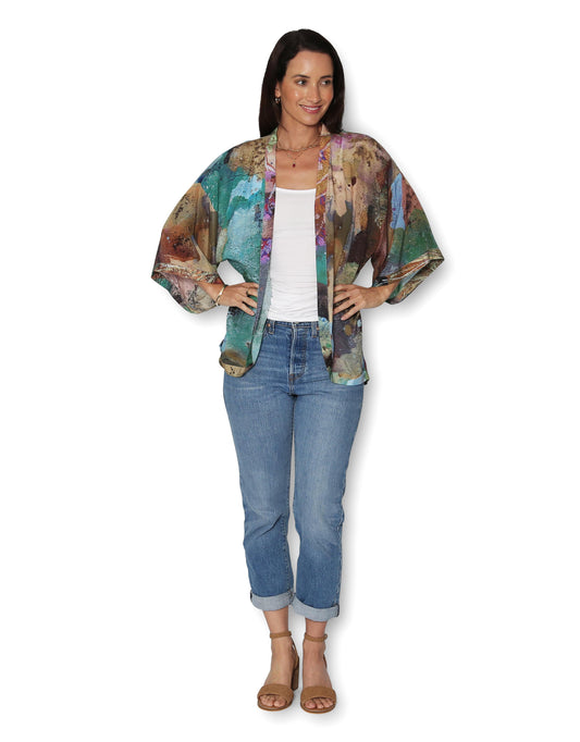 The Artists Label - Silk Kimono Coastal Whispers in Robe