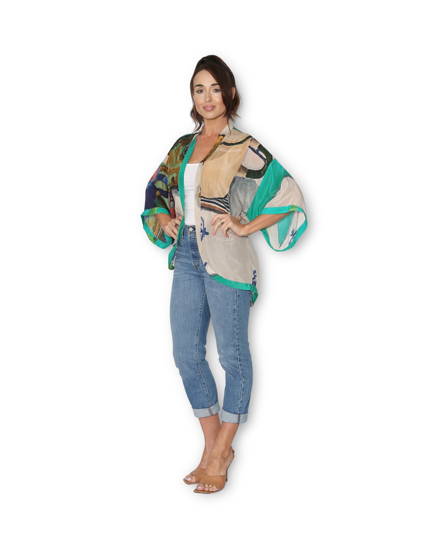 The Artists Label - Silk Kimono Some Mornings are Brighter than others