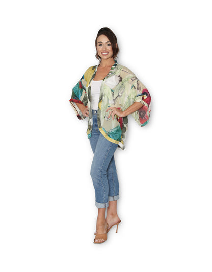 The Artists Label - Silk Kimono Jardin Orange