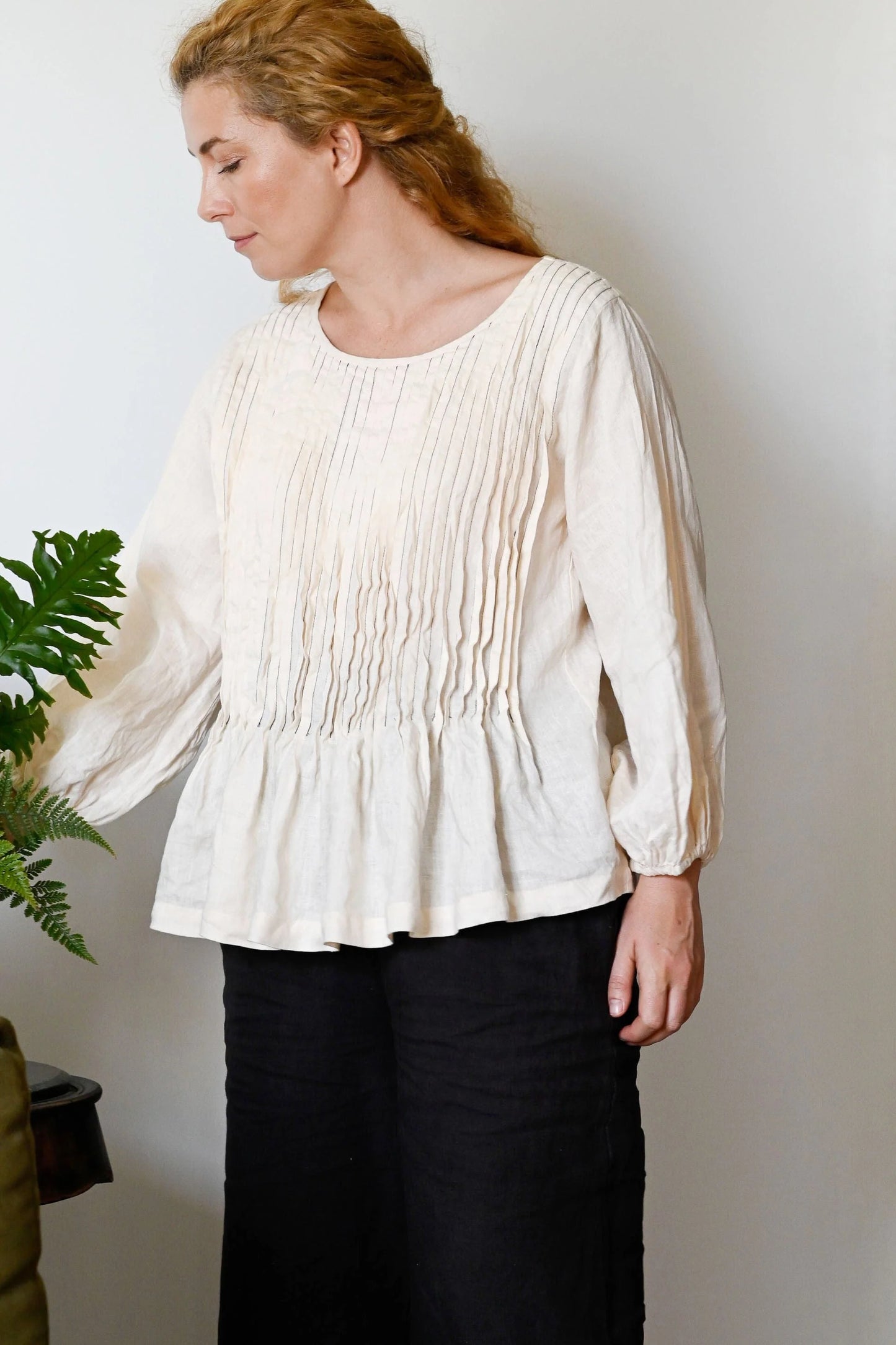 Lazybones - Amelia Linen Top / Cream