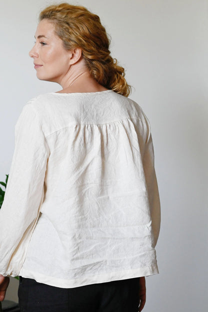 Lazybones - Amelia Linen Top / Cream