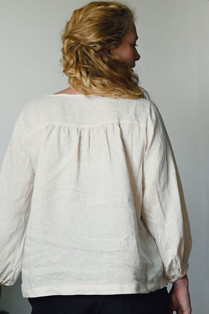 Lazybones - Amelia Linen Top / Cream