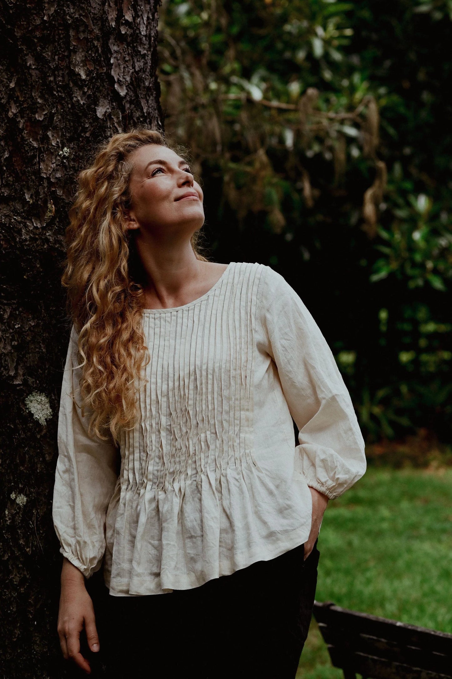 Lazybones - Amelia Linen Top / Cream