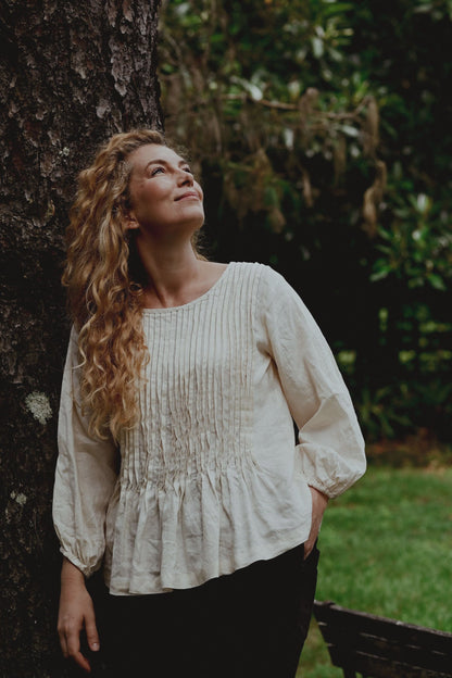 Lazybones - Amelia Linen Top / Cream