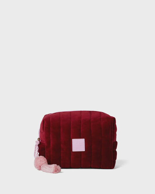 The Somewhere Co - Cosmetic Case Burgundy Velvet