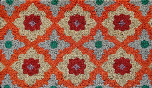 Anna Chandler Design - Coir Doormat / Florentine Tan